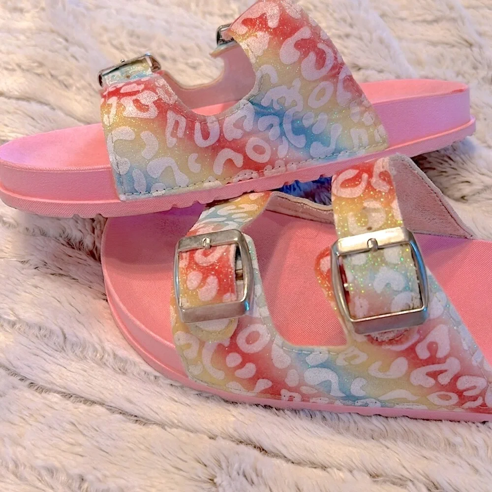 Capelli Pink Slide Sandals Girls Size 1-2